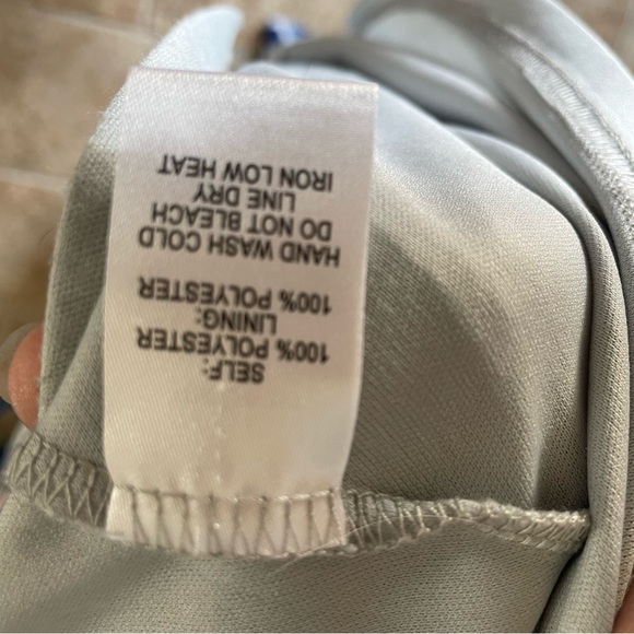 LULUS All I Need Grey Blue and Pink Floral Print Strappy Maxi Dress size large - Picture 8 of 10